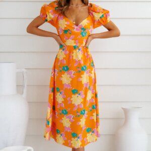 Neon Gardens Midi Dress NEVER WORN